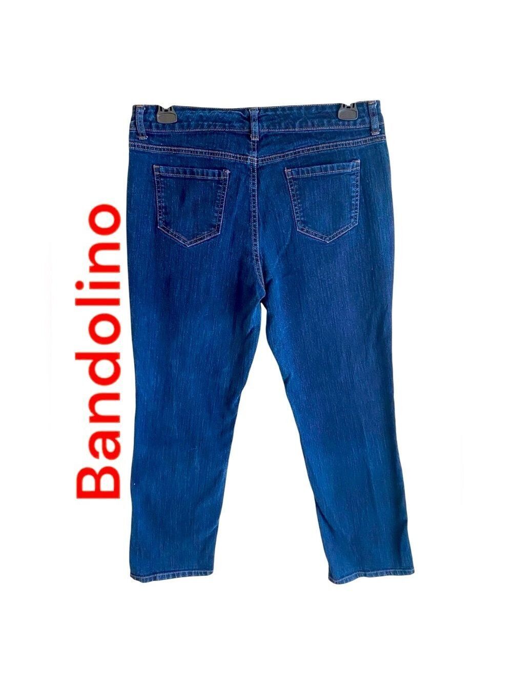 Bandolino-size 14 women’s dark wash “Caroline” straight leg jeans. Has stretch!